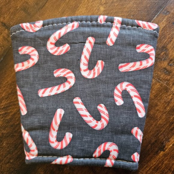 Love Mich Candy Cane Coffee Cozy - Picture 2 of 3